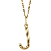 Beginnings J Initial Pendant - Gold