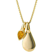 Beginnings November Semi-Precious Birthstone Necklace - Gold/Yellow