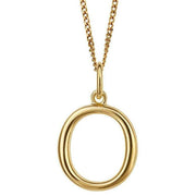 Beginnings O Initial Pendant - Gold