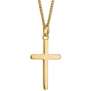 Beginnings Plain Cross Pendant - Gold