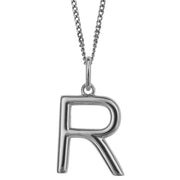 Beginnings R Initial Pendant - Silver