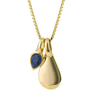 Beginnings September Semi-Precious Birthstone Necklace - Gold/Blue