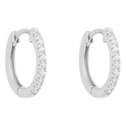 Beginnings Thin Hoop Earrings - Silver