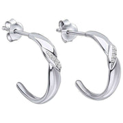 Beginnings Twist 3/4 Hoop Earrings - Silver