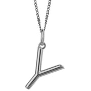 Beginnings Y Initial Pendant - Silver