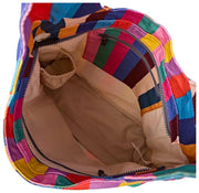 Roka Hoxton Grand sac à bandoulière en toile de coton - Larges rayures multicolores