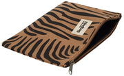 Pochette Zippée Hindbag Ema Medium - Zebra Cannelle Marron