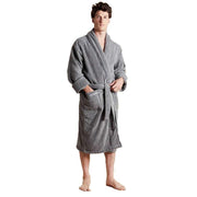 Bown of London Europa Towelling Dressing Gown - Grey