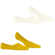 Lot de 2 paires de chaussettes invisibles Burlington Everyday - Blanc cassé
