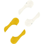 Lot de 2 paires de chaussettes invisibles Burlington Everyday - Blanc cassé