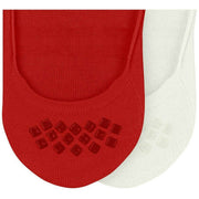 Lot de 2 paires de chaussettes invisibles Burlington Everyday - Rouge actif