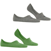 Lot de 2 paires de chaussettes invisibles Burlington Everyday - Fairway Green