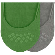 Lot de 2 paires de chaussettes invisibles Burlington Everyday - Fairway Green