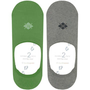 Lot de 2 paires de chaussettes invisibles Burlington Everyday - Fairway Green
