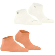 Burlington Everyday Lot de 2 paires de chaussettes sneaker - Orange pêche