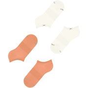 Burlington Everyday Lot de 2 paires de chaussettes sneaker - Orange pêche