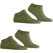 Lot de 2 paires de chaussettes pour baskets Burlington Everyday - Vert Salvia