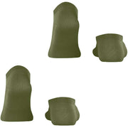 Lot de 2 paires de chaussettes pour baskets Burlington Everyday - Vert Salvia
