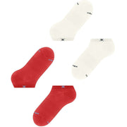 Lot de 2 paires de chaussettes pour baskets Burlington Everyday - Rouge tulipe