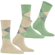 Lot de 2 paires de chaussettes Burlington Everyday Argyle - Beige crème
