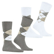 Lot de 2 paires de chaussettes Burlington Everyday Argyle - Light Grey Mel