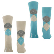 Lot de 2 paires de chaussettes Burlington Everyday Argyle - Zemet Beige