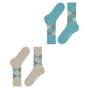 Lot de 2 paires de chaussettes Burlington Everyday Argyle - Zemet Beige