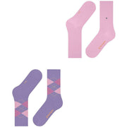 Lot de 2 paires de chaussettes Burlington Everyday Mix - Lilas