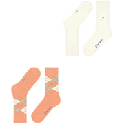 Lot de 2 paires de chaussettes Burlington Everyday Mix - Orange pêche