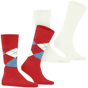 Lot de 2 paires de chaussettes Burlington Everyday Mix - Rouge tulipe
