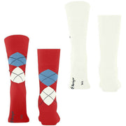 Lot de 2 paires de chaussettes Burlington Everyday Mix - Rouge tulipe