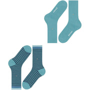 Lot de 2 paires de chaussettes Burlington Everyday Stripe Mix - Key Largo Blue