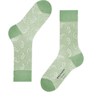 Chaussettes Burlington Paisley - Vert Calme