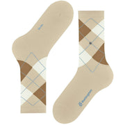 Chaussettes Burlington Rib Court - Beige Crème