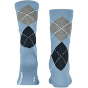 Chaussettes Burlington Rib Court - Bleu Cristal