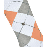 Chaussettes Burlington Rib Courtside - Blanc/Orange