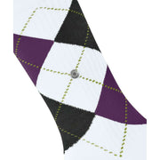 Chaussettes Burlington Rib Courtside - Blanc/Violet