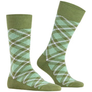 Chaussettes Tartan Burlington - Vert Salvia