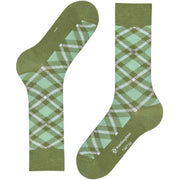 Chaussettes Tartan Burlington - Vert Salvia
