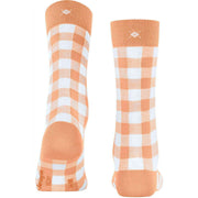 Chaussettes Burlington Vichy - Orange Pêche