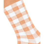 Chaussettes Burlington Vichy - Orange Pêche