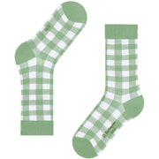 Chaussettes Burlington Vichy - Vert Calme
