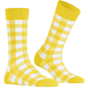 Chaussettes Burlington Vichy - Jaune Coucher de Soleil