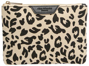 Pochette à imprimé animal Alice Wheeler London - Léopard clair/Noir