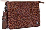 Sac bandoulière en toile recyclée Roka Carnaby XL - Mini marron léopard