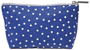 Roka Maida Vale Petite pochette en toile de coton - Marine à pois