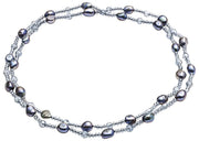 Collier Perles d'Orient Perles et Cristaux baroques - Noir