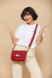 Sac à bandoulière matelassé Hindbag Margault - Rouge terre cuite