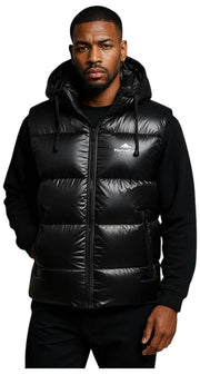 Helvetica Mountain Pioneers Veste à capuche sans manches Space - Noir