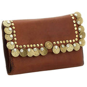 Porte-monnaie à clous Campomaggi Felloniche - Cognac Tan
